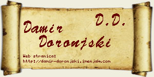 Damir Doronjski vizit kartica